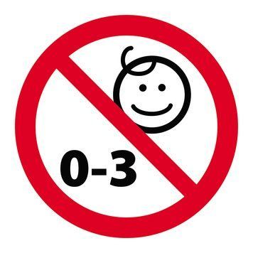 Табличка попереджувальна "Заборона дітям 0-3р." ПВХ, пластик 247 фото